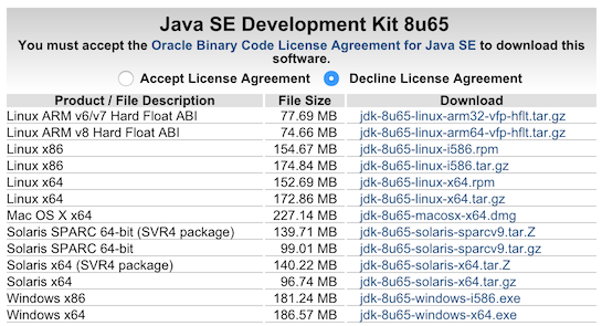 Download the Java SE Development Kit