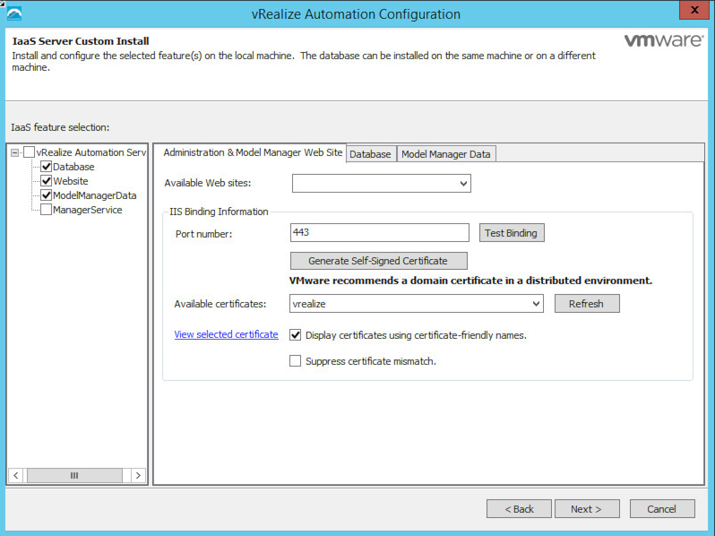 vRA IaaS installer