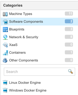 On the designer canvas, select Software Components