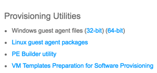 Scripts and other packages can be found under Provisioning Utilities