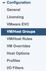 VM/Host Groups on Cluster object