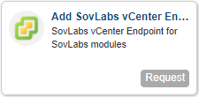 Add SovLabs vCenter Endpoint catalog item