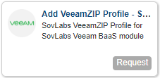 Add VeeamZIP Profile catalog item