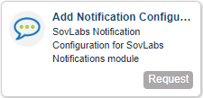 Add Notification Configuration catalog item