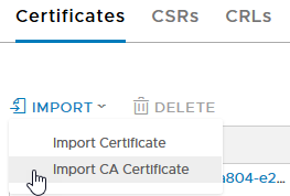 Import CA certificate into NSX-T